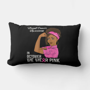 Womens Breast Cancer Awareness In October We Wear  Lumbar Cushion