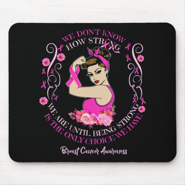 Womens Breast Cancer Awareness Ribbon T-Shirt177  Mouse Pad (Front)