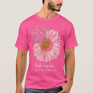 Womens Breast Cancer Awareness Sunflower Hippie sh T-Shirt