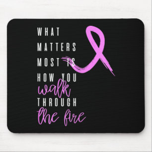 Womens Breast Cancer Survivor Quote For Breast Can Mouse Pad