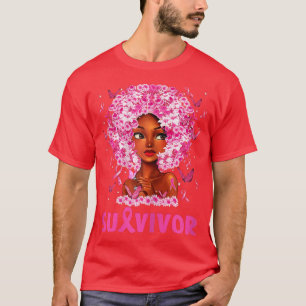 Womens Breast Cancer Survivor Rosie Riveter Pink A T-Shirt