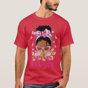 Womens Breast Cancer Survivor Rosie Riveter Pink A T-Shirt
