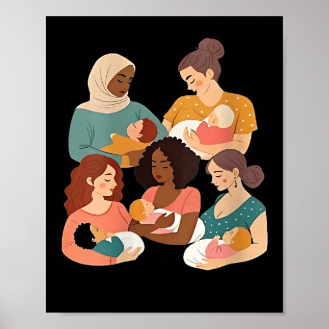 Womens Breastfeeding Lactation Consultant Birth Wo Poster (Front)