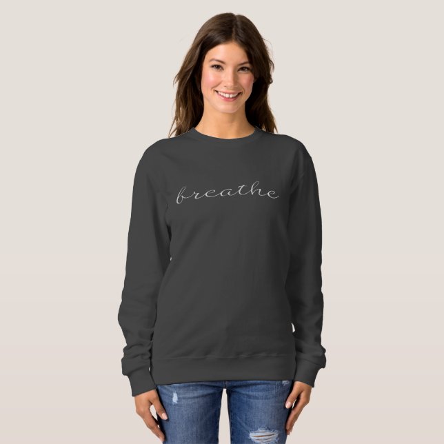 Womens Breathe Sweatshirt in Grey (Front Full)