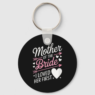 Womens bridal shower mother of the bride loved key ring