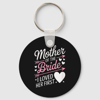Womens bridal shower mother of the bride loved key ring