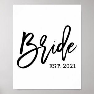 Womens Bride 2021 For Women Bride And Groom Matchi Poster