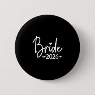 Women's bride est 2026 married wedding bridal 6 cm round badge