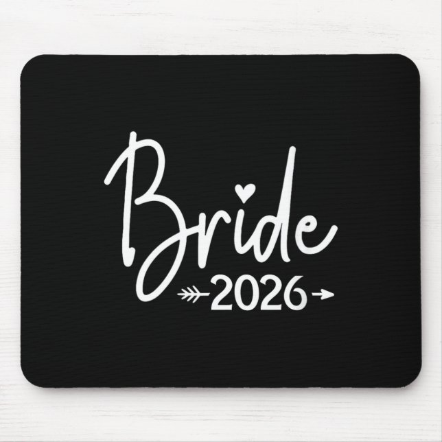 Women's bride est 2026 married wedding bridal mouse pad (Front)