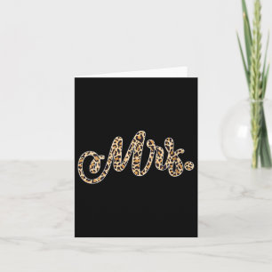 Womens Bride Groom Mrs Leopard Print Wedding Match Card