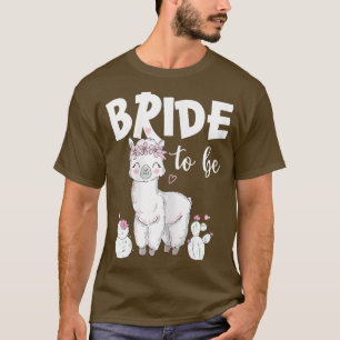 Womens Bride To Be Team Bride Cute Llama Alpaca JG T-Shirt