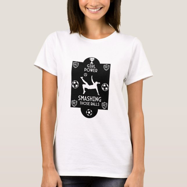 Womens British British Soccer T-Shirt (Front)