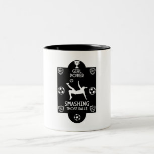 Womens British British Soccer Two-Tone Coffee Mug