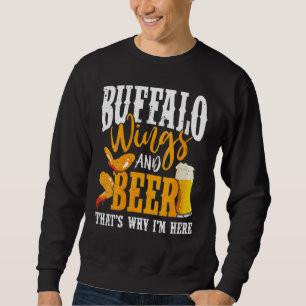 Womens Buffalo Wings Fried Chicken Hot Wing Sauce Sweatshirt