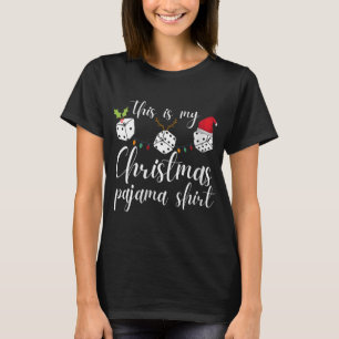 Womens Bunco Christmas Pajama Dice Game Night T-Shirt