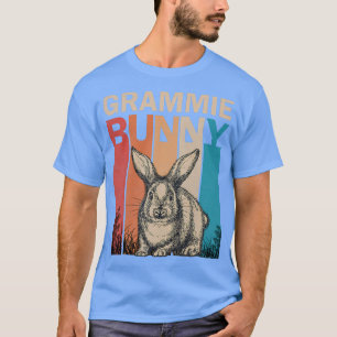 Womens Bunny Graphic Matching Retro Grammie Easter T-Shirt
