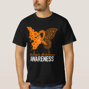 Womens Butterfly Multiple Sclerosis MS Awareness O T-Shirt