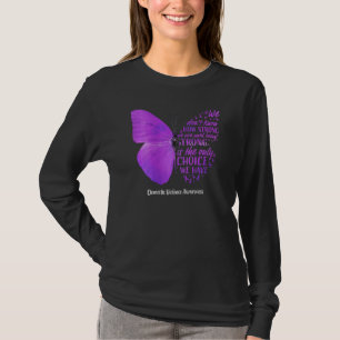 Womens Butterfly Purple Ribbon Domestic Violence A T-Shirt