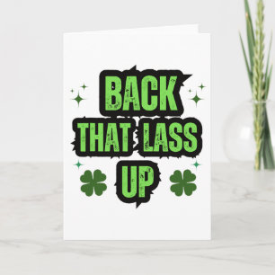 Womens Byck That L Up Funny St. Patricks Day Card