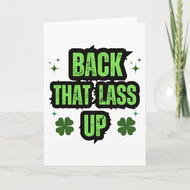 Womens Byck That L Up Funny St. Patricks Day  Card (Front)