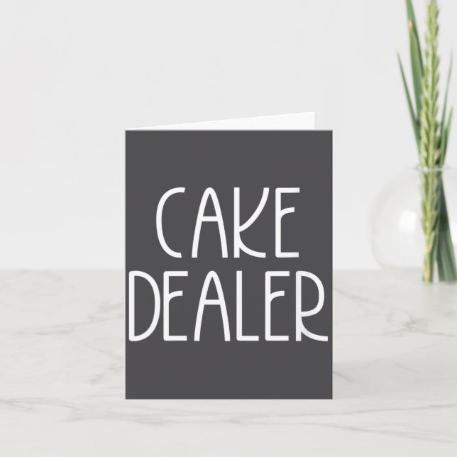Womens Cake Er - Funny Foodie Feast Baker Quote V- Card (Front)