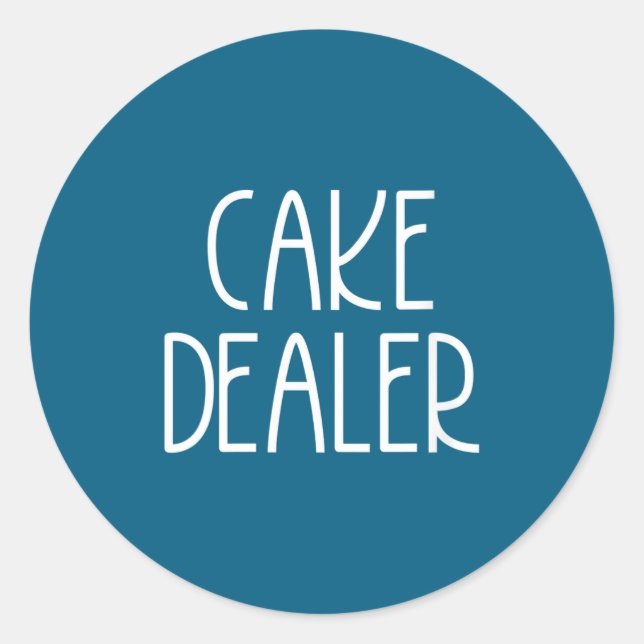 Womens Cake Er - Funny Foodie Feast Baker Quote V- Classic Round Sticker (Front)