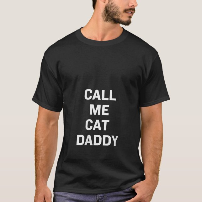 Womens Call Me Cat Daddy Tee V Neck  (Front)