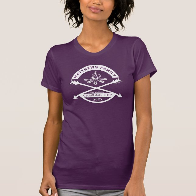 Women's Camping Trip Reunion Shirt | White Design (Front)
