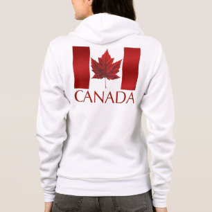 Women's Canada Flag Jacket Souvenir Sport Jacket Hoodie