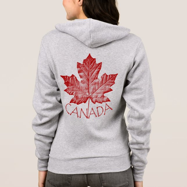 Women's Canada Hoodie Canada Maple Leaf Sweatshirt (Back)