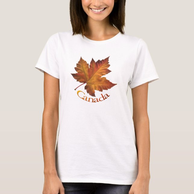 Women's Canada Maple Leaf T-Shirt Souvenir Shirt (Front)