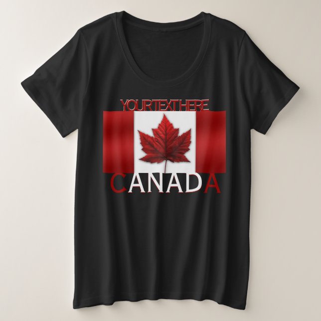 Women's Canada Shirt Custom Canada Plus Size Shirt (Design Front)