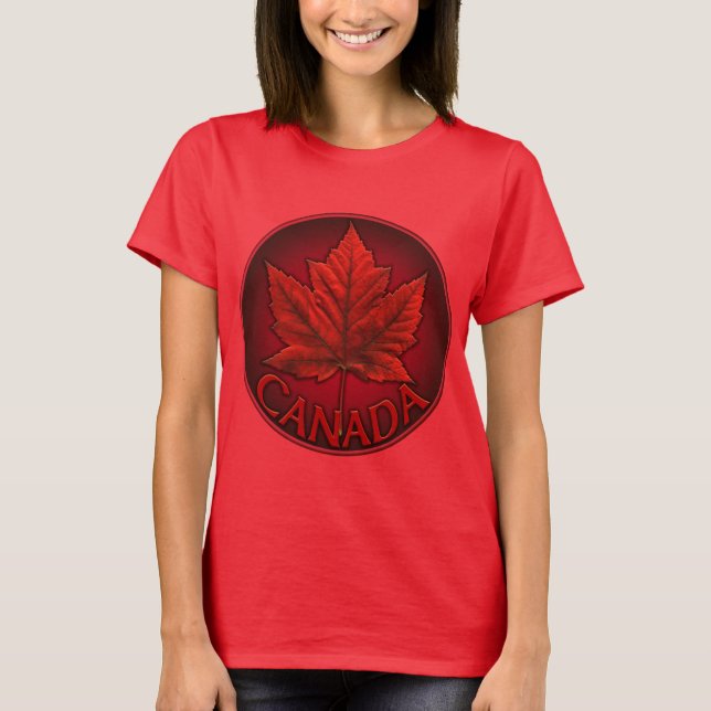Women's Canada Shirt Lady's Canada Souvenir Shirt (Front)