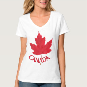 Women's Canada Shirt Lady's Maple Leaf Shirt