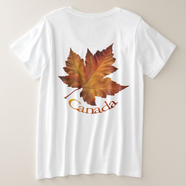 Women's Canada T-shirts Plus Size Canada Shirts (Design Back)