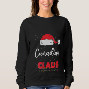 Womens Canadian Santa Claus Christmas Funny Family Sweatshirt
