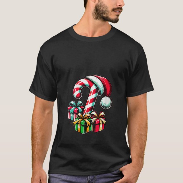 Womens Candy Cane Christmas Sweets Xmas V Neck  T-Shirt (Front)