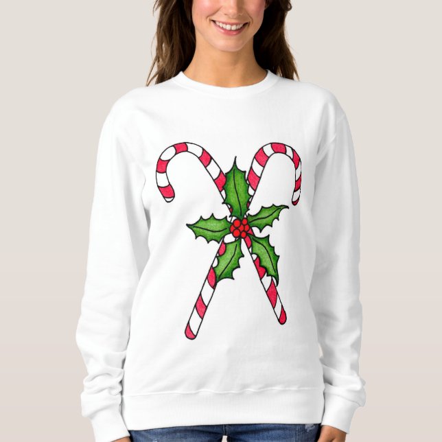 Women's Candy Cane Sweatshirt (Front)