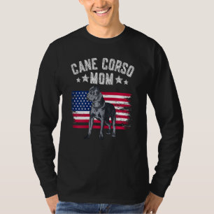 Womens Cane Corso Mum American Flag Best Italian M T-Shirt