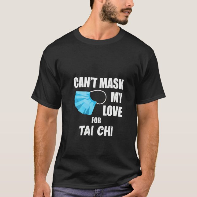 Womens Can't Mask My Love For Tai Chi V-Neck T-Shirt (Front)