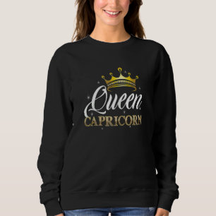 Womens Capricorn Queen  For Women Zodiac Diamond C Sweatshirt