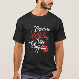 Womens Capricorn Queen January December Girl Birth T-Shirt