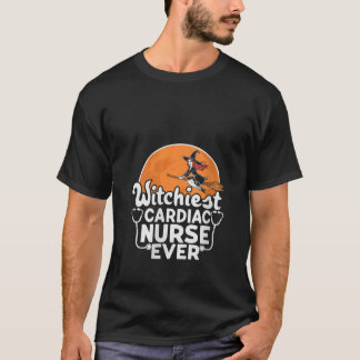 Womens Cardiac Nurse Halloween Spooky Nursing Tric T-Shirt