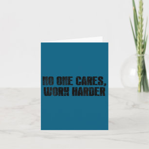 Womens Cares Work Harder Gym Motivation Fitness Tr Card