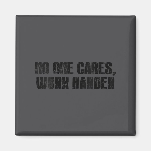 Womens Cares Work Harder Gym Motivation Fitness Tr Magnet (Front)