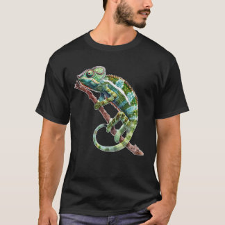 Womens Casual Nature Spirit Animal Graphic Chamele T-Shirt