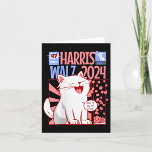 Womens Cat Ladies For Kamala Harris Wz 2024 Say It Card