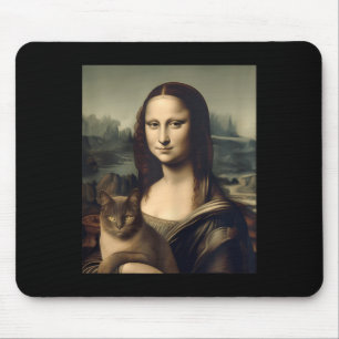 Womens Cat Lover Mona Lisa Cat Kitten Mouse Pad