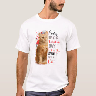 Womens Cat Mother Valentines Day Cat Mum Mum Mama T-Shirt