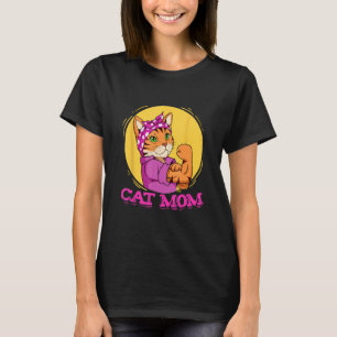 Womens Cat Mum Lover Cat Mother T-Shirt